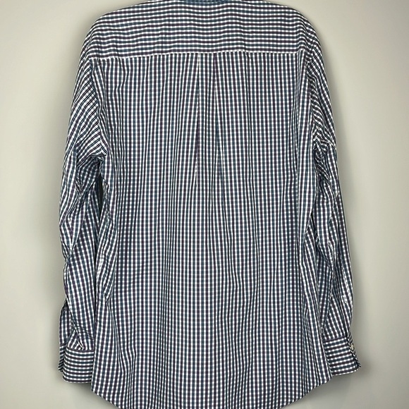 Peter Millar Seaside Finish Long Sleeve Casual Button plaid blue pink Sz Large - Picture 11 of 11